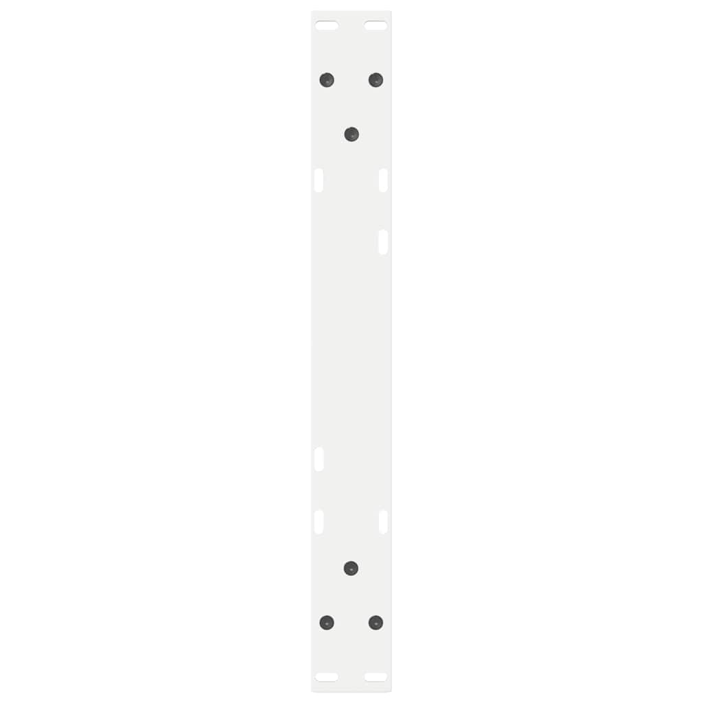 Pieds de table basse (2 pièces) en acier blanc, 60 x 30-31,3 cm