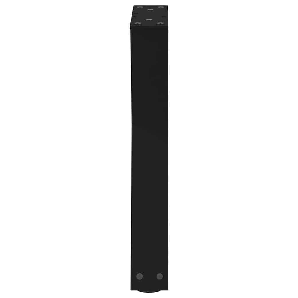 Pieds de table basse (2 pièces) en acier noir, 38 x 42-43,3 cm