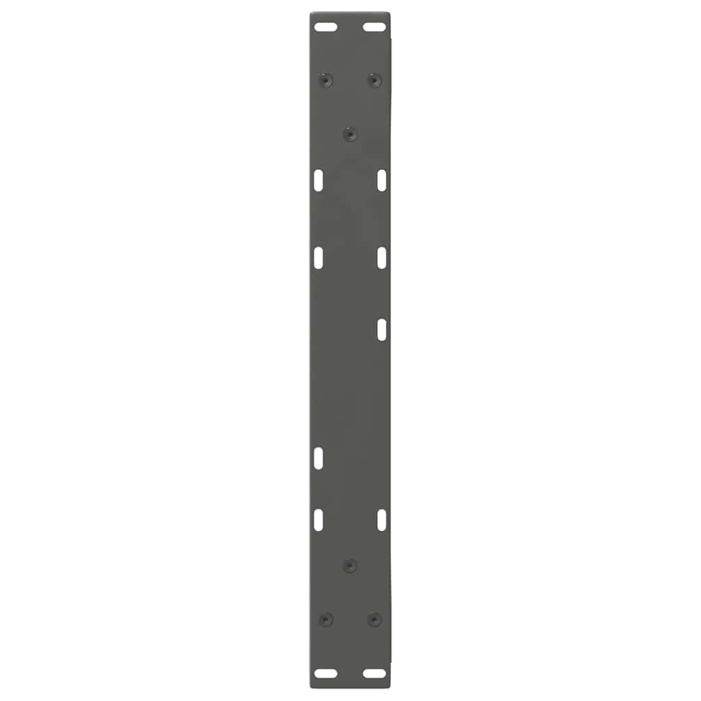 Pieds de table basse, 2 pièces, anthracite, 50 x 42-43,3 cm, acier