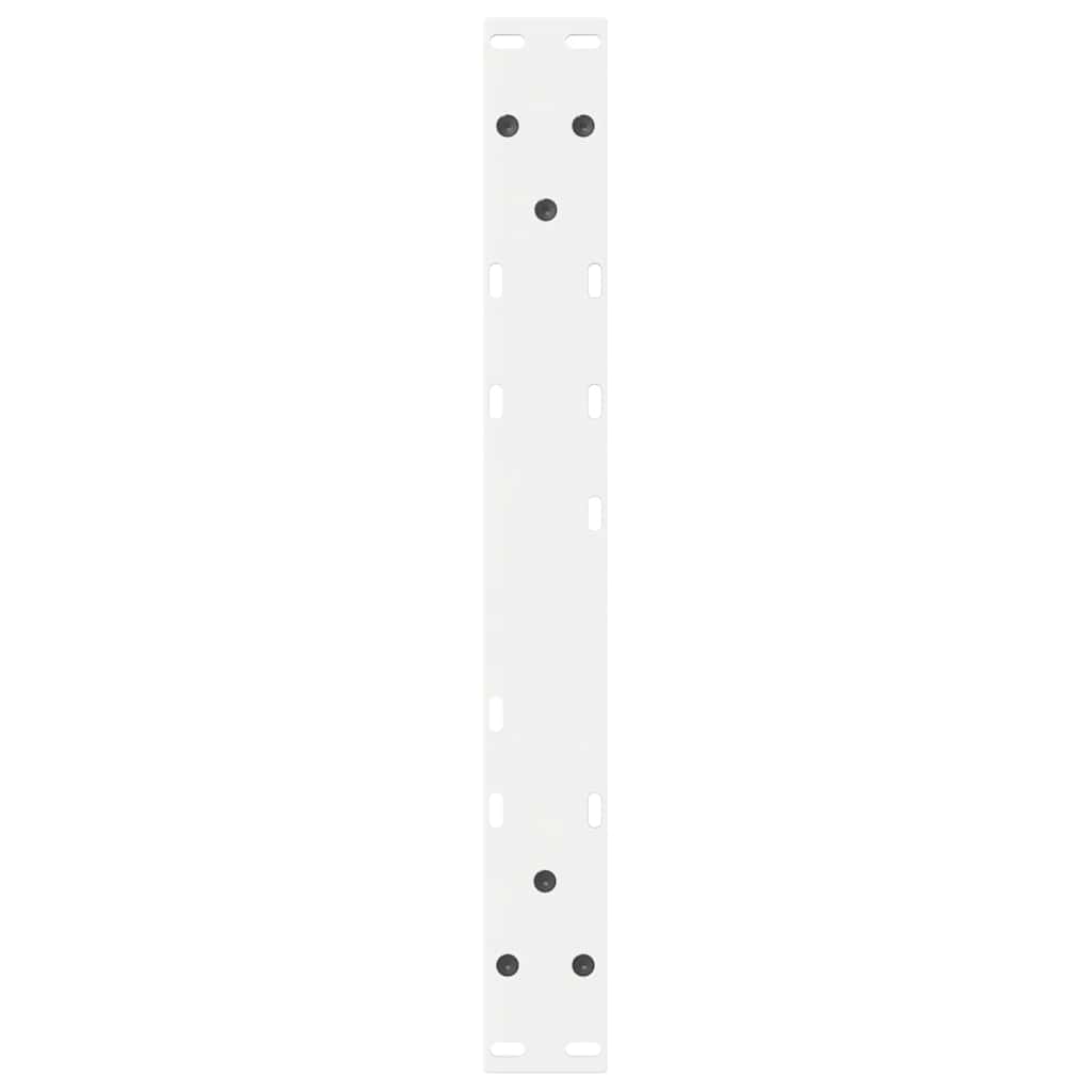Pieds de table basse (2 pièces) en acier blanc, 60 x 42-43,3 cm