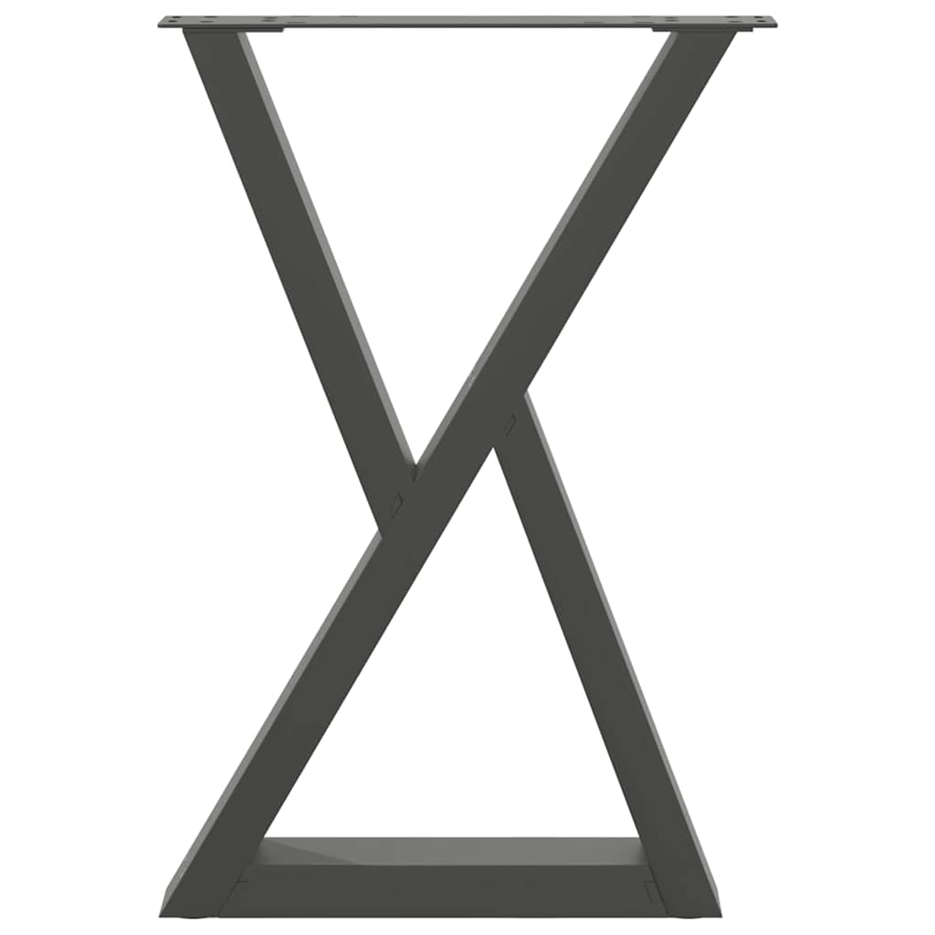 Dining table legs 2 pcs. Anthracite 50x(72-73.3) cm steel