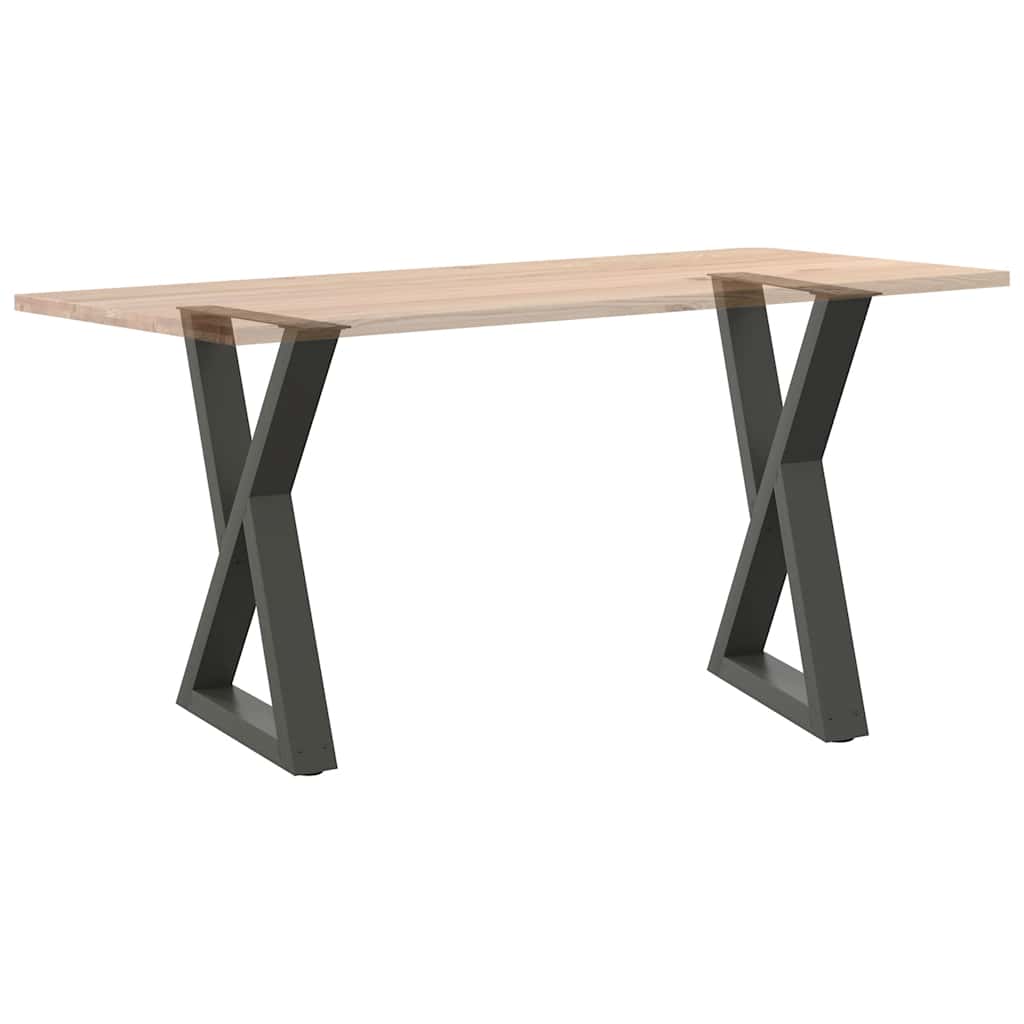 Dining table legs 2 pcs. Anthracite 50x(72-73.3) cm steel