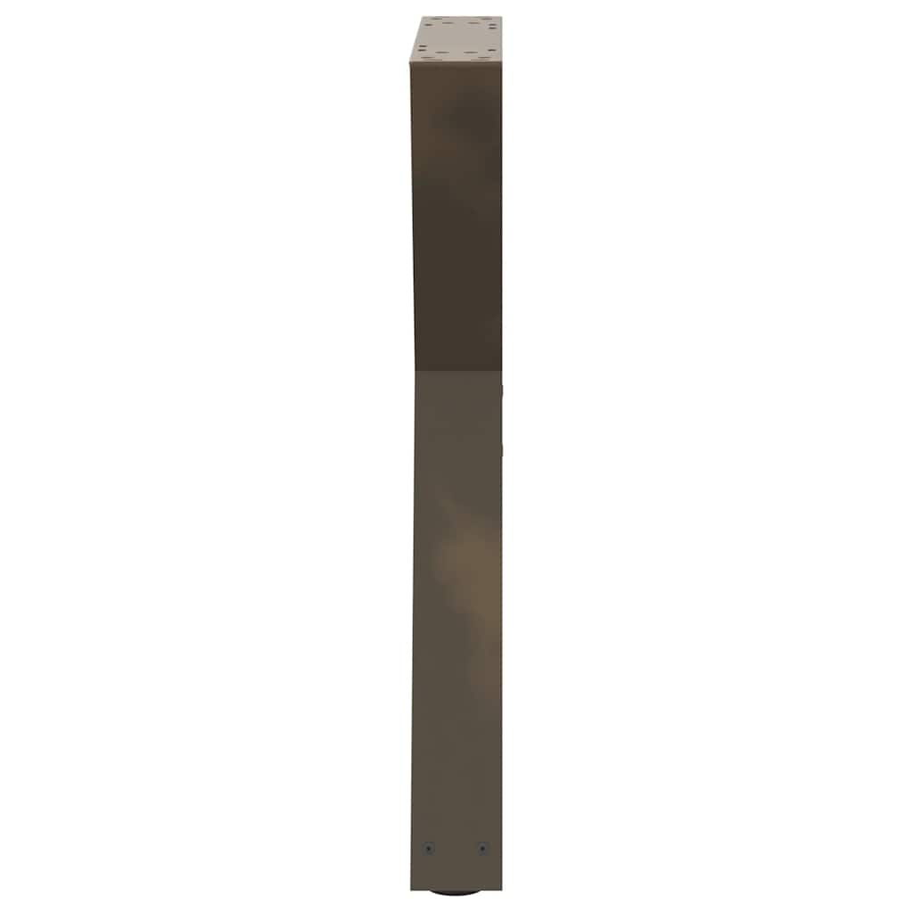Esstisch Beine 2 Stück Naturstahl 50x(72-73,3) cm Stahl