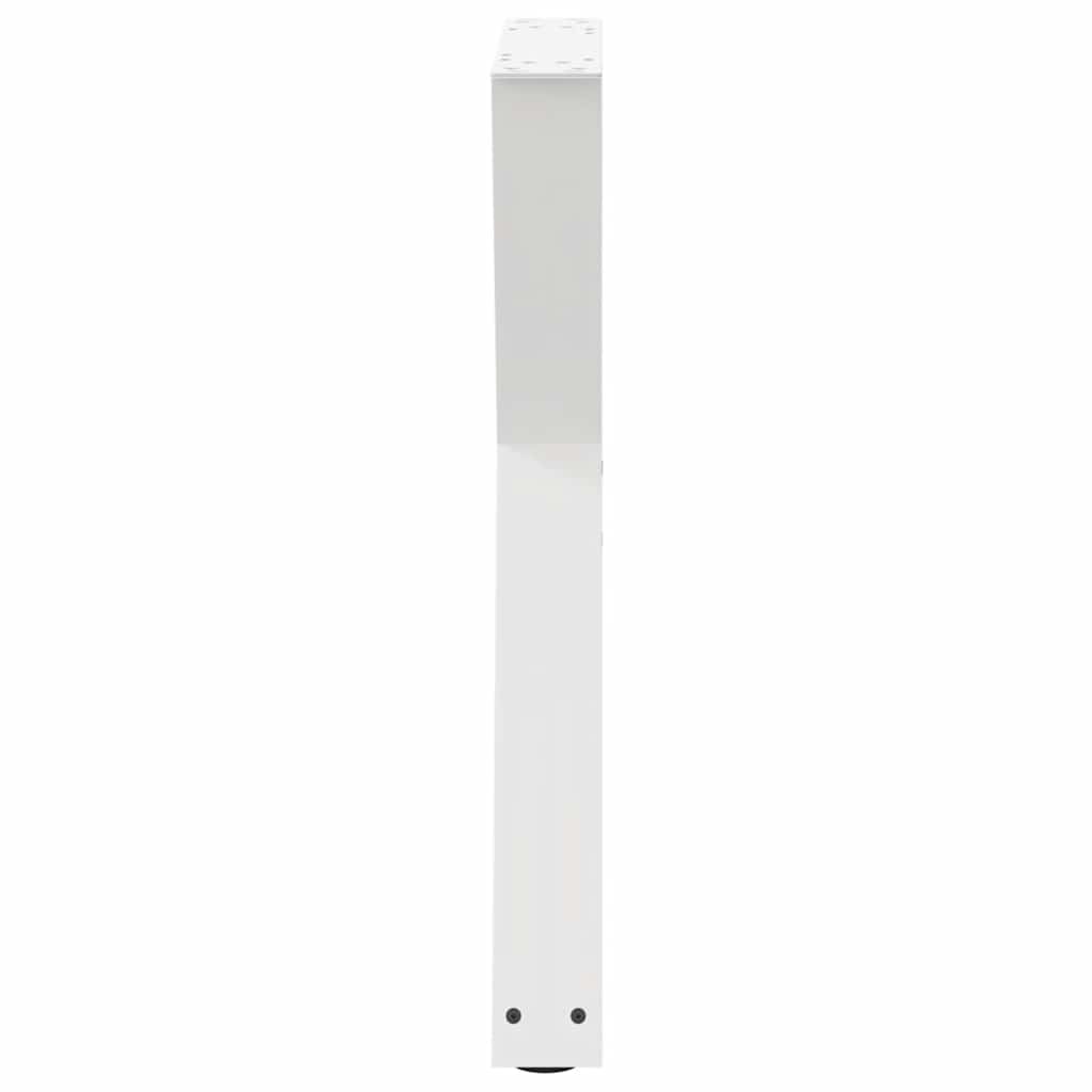 Esstisch Beine 2 Stk. Weiß 60x(72-73,3) cm Stahl