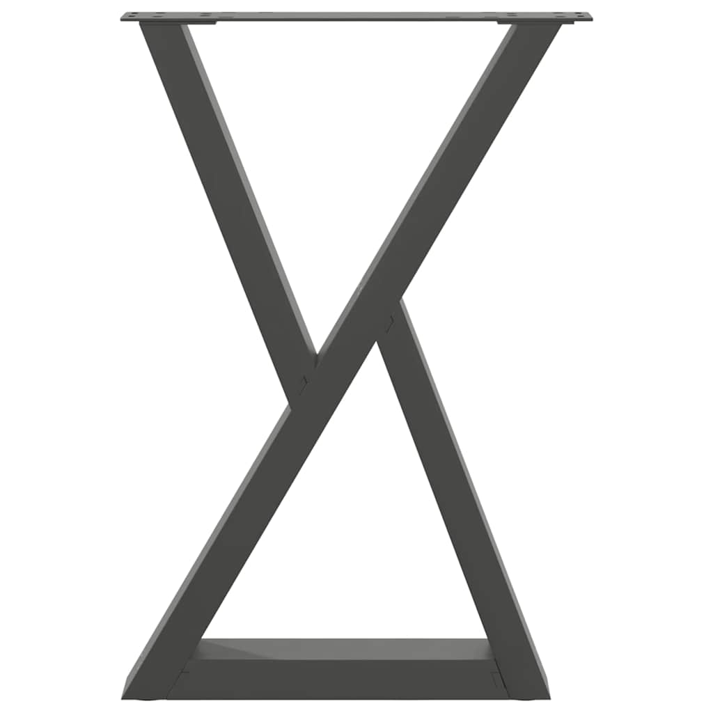 Dining table legs 2 pcs. Anthracite 60x(72-73.3) cm steel