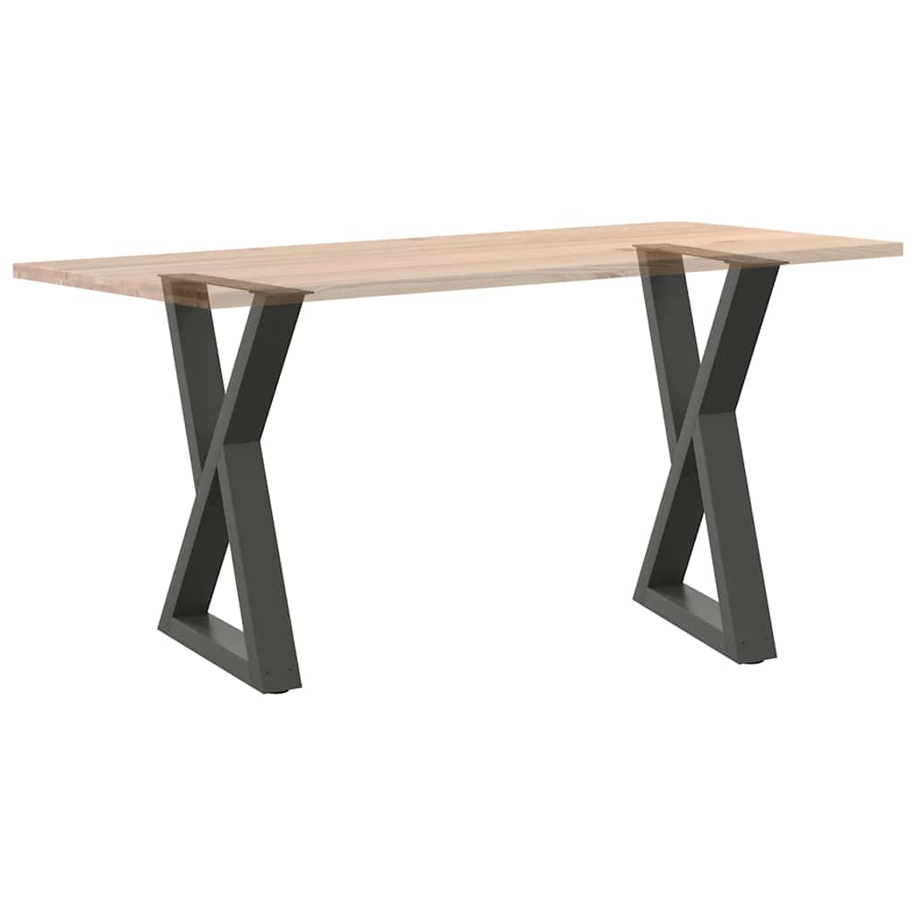 Dining table legs 2 pcs. Anthracite 60x(72-73.3) cm steel