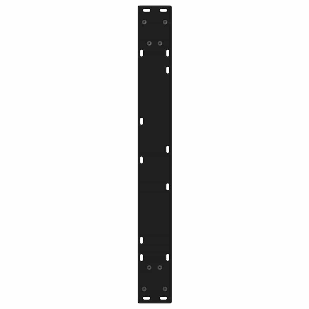 Pieds de table à manger 2 pièces noir 70x(72-73,3) cm acier