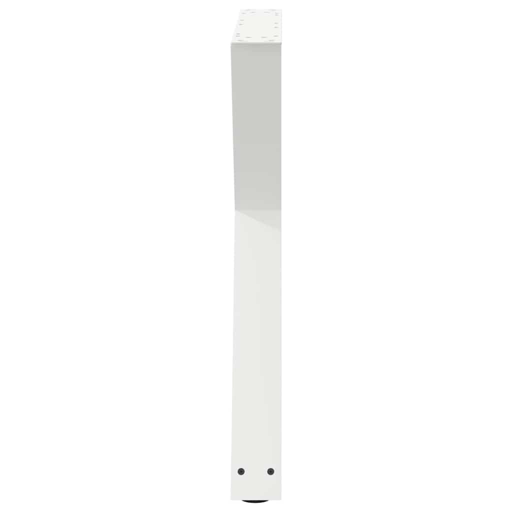 Esstisch Beine 2 Stück Weiß 70x(72-73,3) cm Stahl