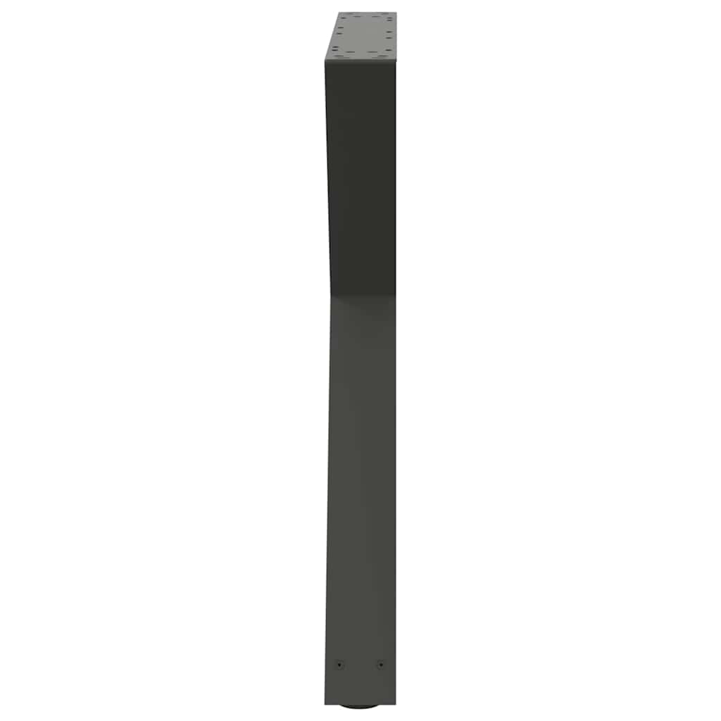 Dining table legs 2 pieces anthracite 70x(72-73.3) cm steel