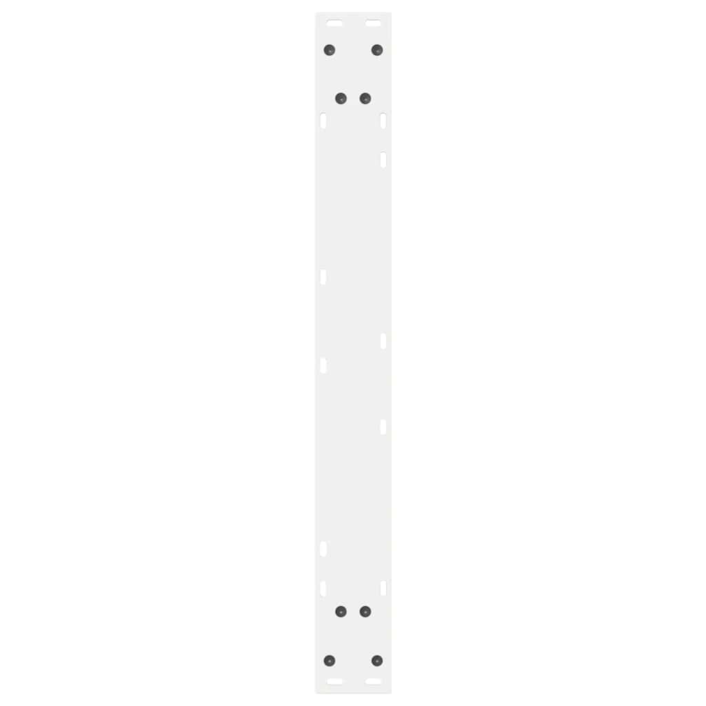 Esstisch Beine 2 Stück Weiß 80x(72-73,3) cm Stahl