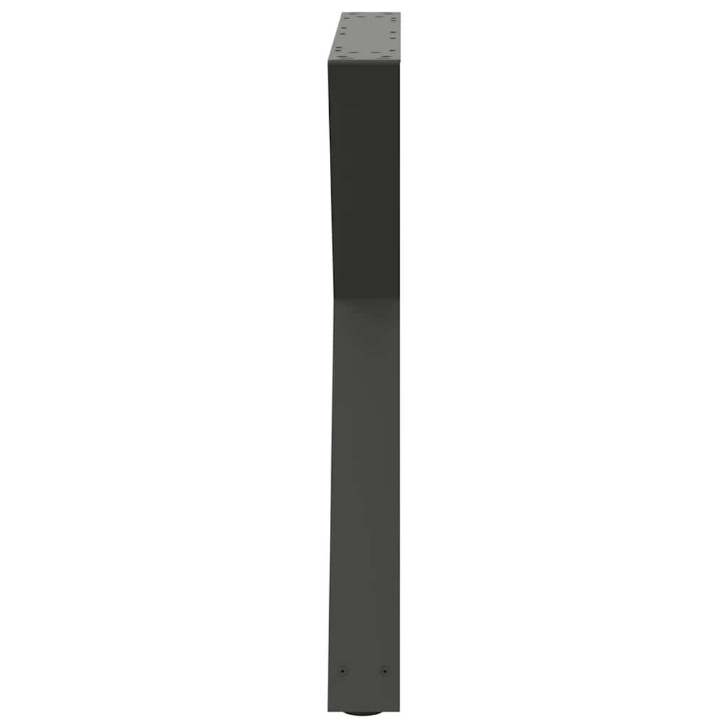 Dining table legs 2 pieces anthracite 80x(72-73.3) cm steel