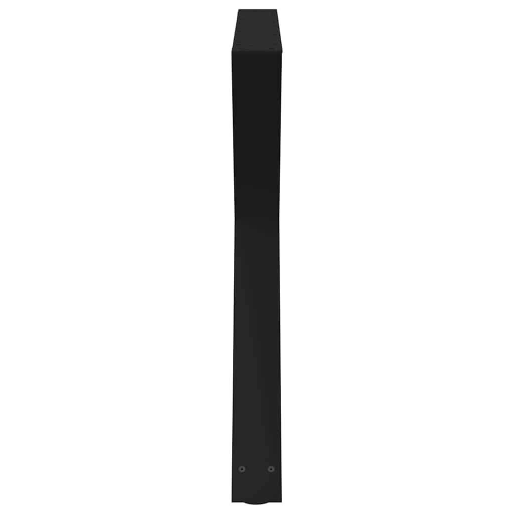 Pieds de table à manger 2 pièces noir 90x(72-73,3) cm acier