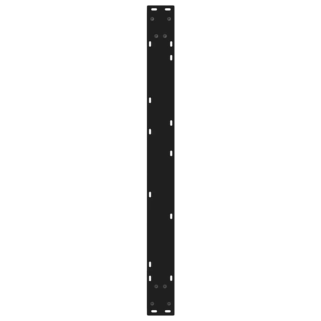 Pieds de table à manger 2 pièces noir 90x(72-73,3) cm acier
