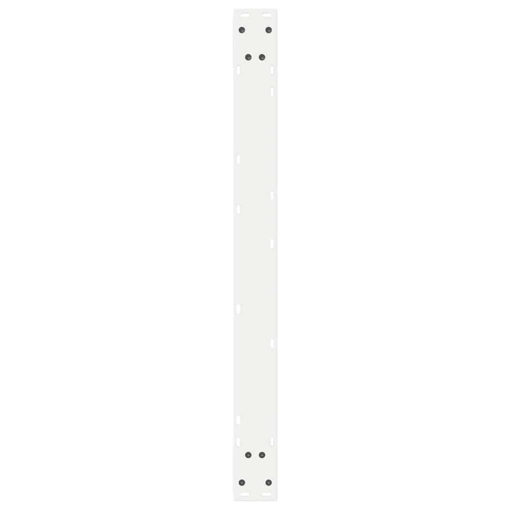 Pieds de table à manger 2 pièces blanc 90x(72-73,3) cm acier