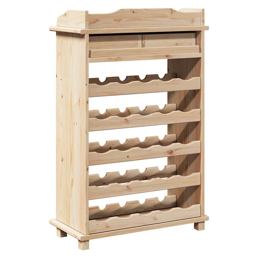 Weinregal Braun 90 x 60 x 30 cm Solides Kiefernholz