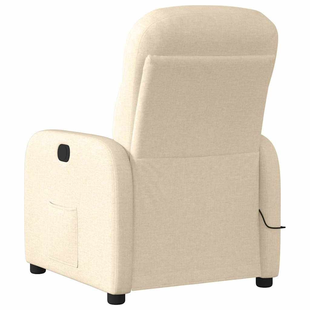 Fauteuil de massage électrique en tissu crème