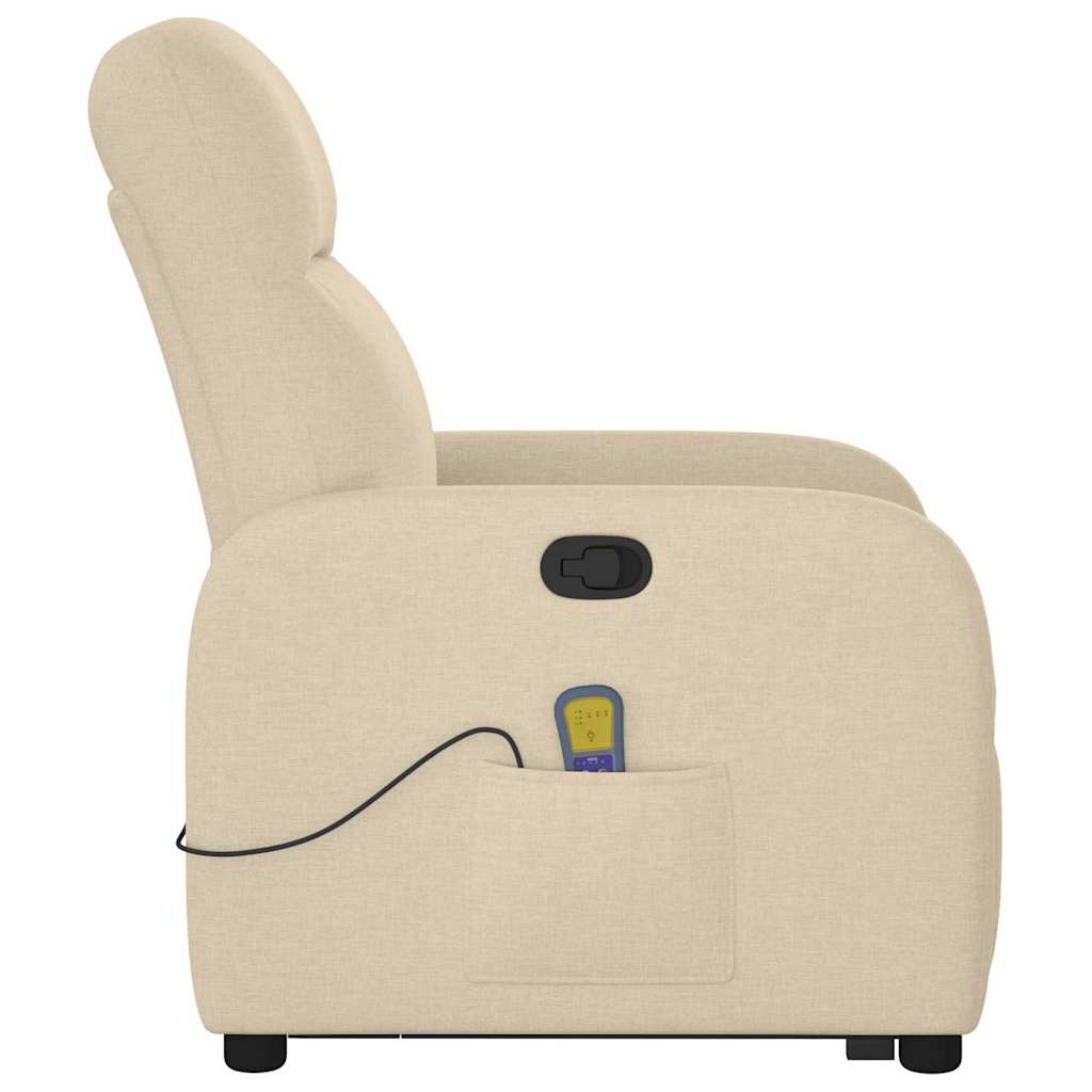 Fauteuil de massage avec aide au verticalisation en tissu crème