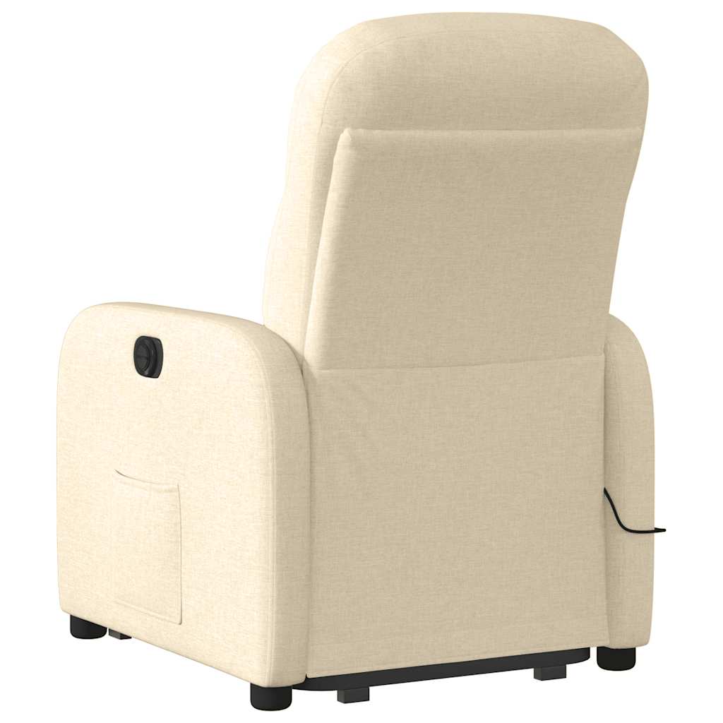 Fauteuil de massage avec aide au verticalisation en tissu crème