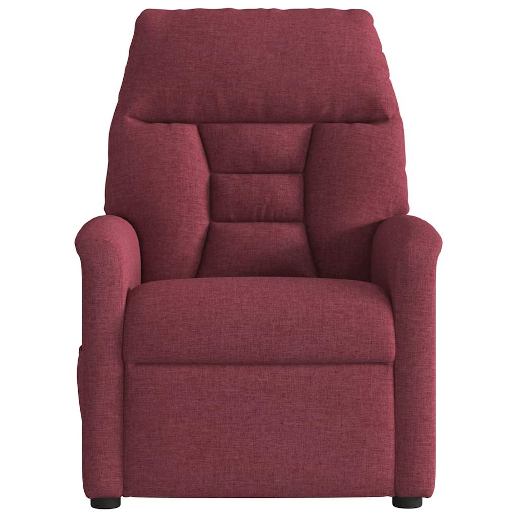 Relaxsessel Elektrisch Weinrot Stoff