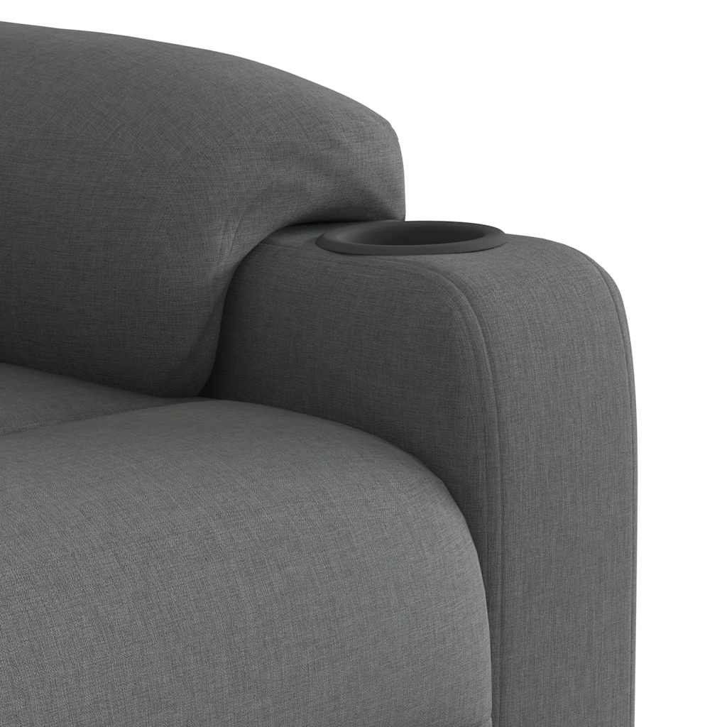 Massagesessel Elektrisch Dunkelgrau Stoff