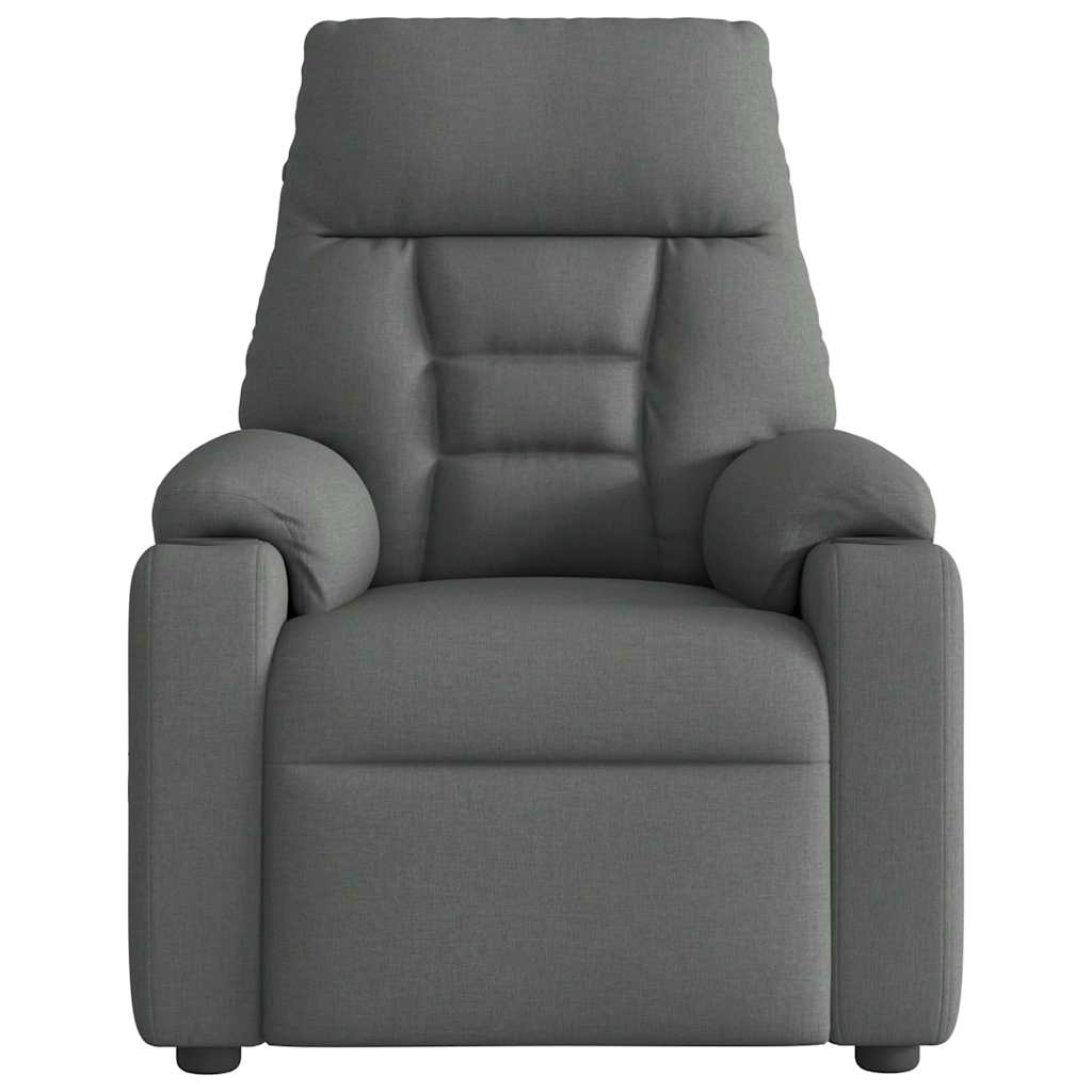 Massagesessel Elektrisch Dunkelgrau Stoff