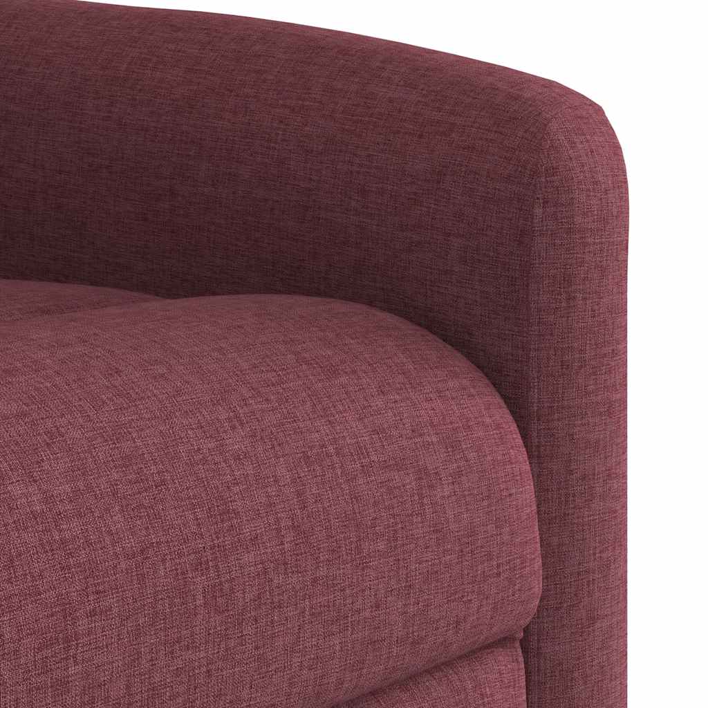 Massagesessel Elektrisch Weinrot Stoff