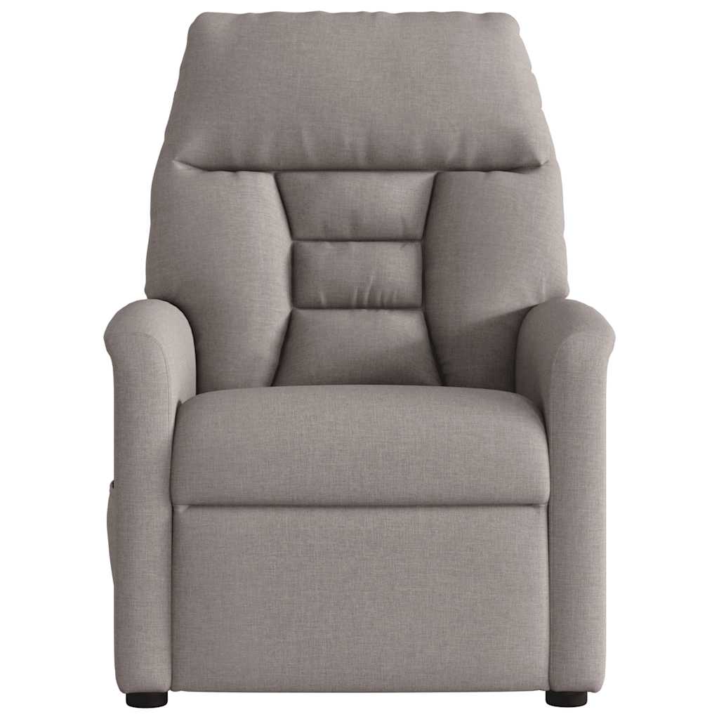 Massagesessel Elektrisch Taupe Stoff
