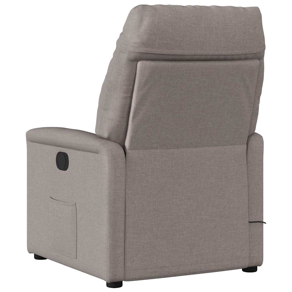 Massagesessel Elektrisch Taupe Stoff