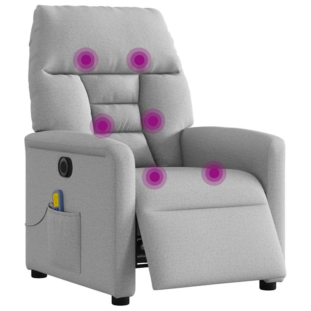 Massagesessel Elektrisch Wolkengrau Stoff