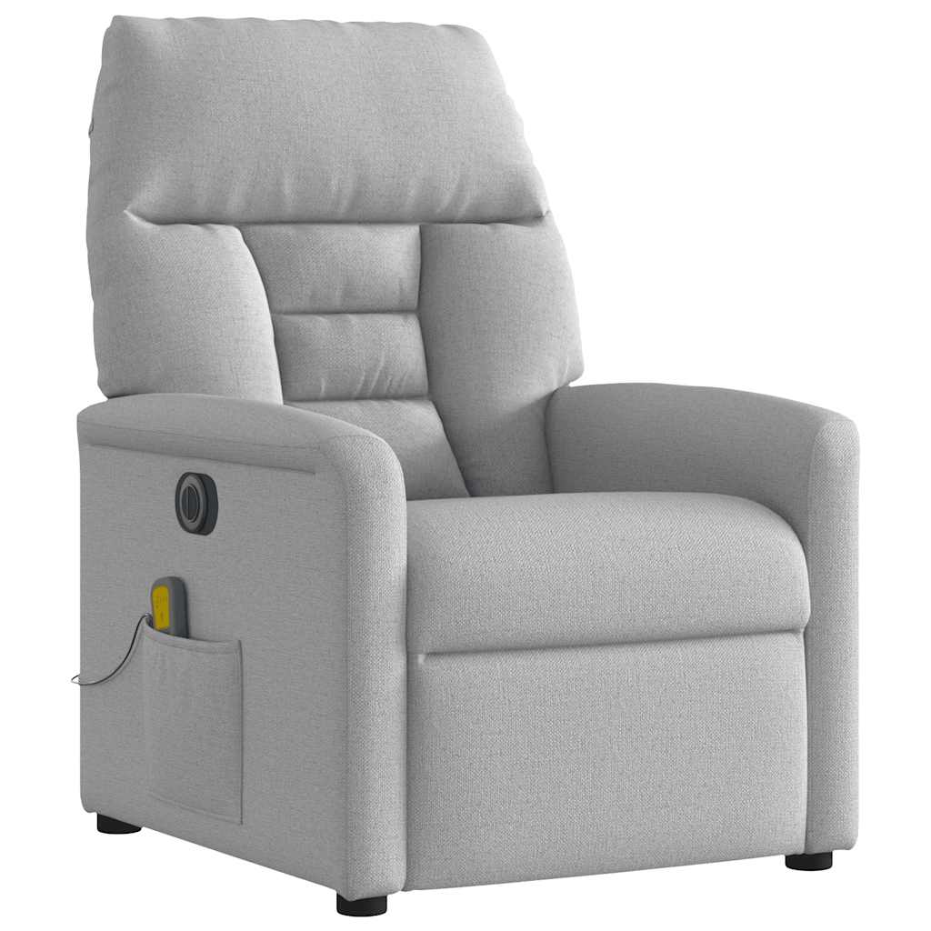 Massagesessel Elektrisch Wolkengrau Stoff