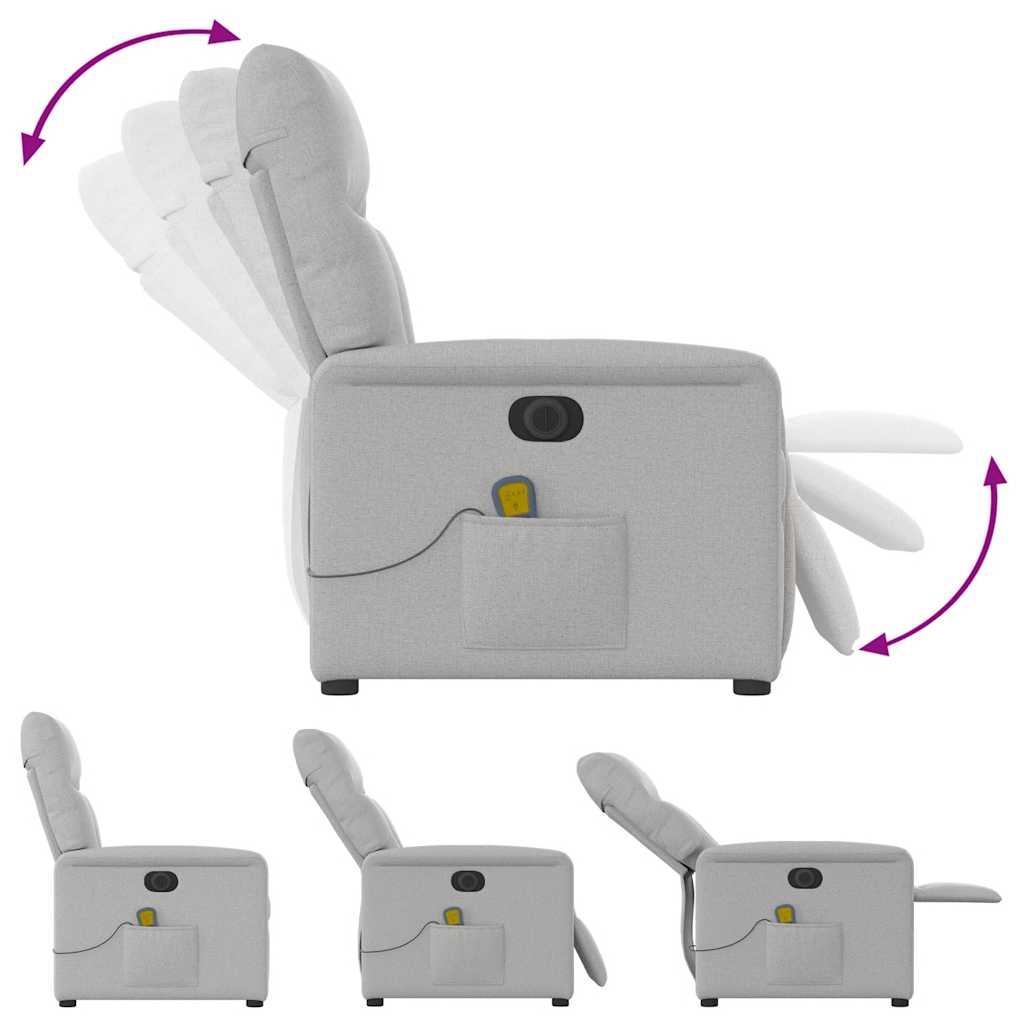 Massagesessel Elektrisch Wolkengrau Stoff