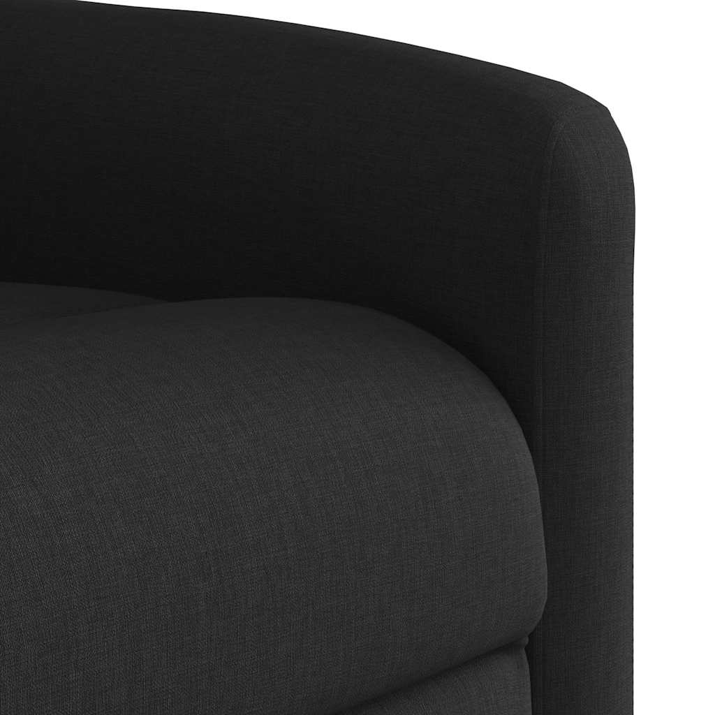 Relaxsessel mit Aufstehhilfe Schwarz Stoff