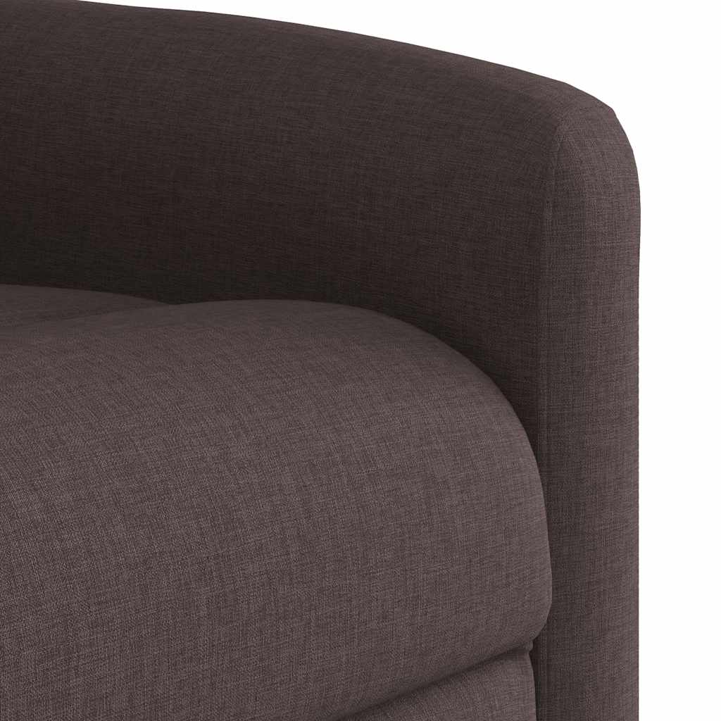 Relaxsessel mit Aufstehhilfe Dunkelbraun Stoff