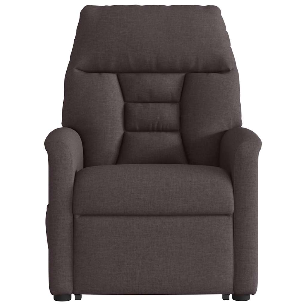 Relaxsessel mit Aufstehhilfe Dunkelbraun Stoff