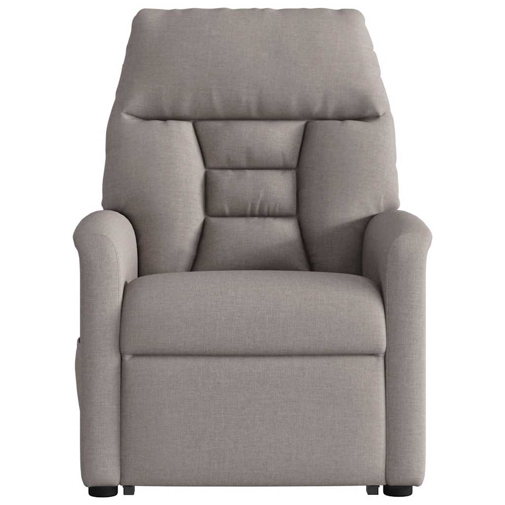 Massagesessel mit Aufstehhilfe Taupe Stoff