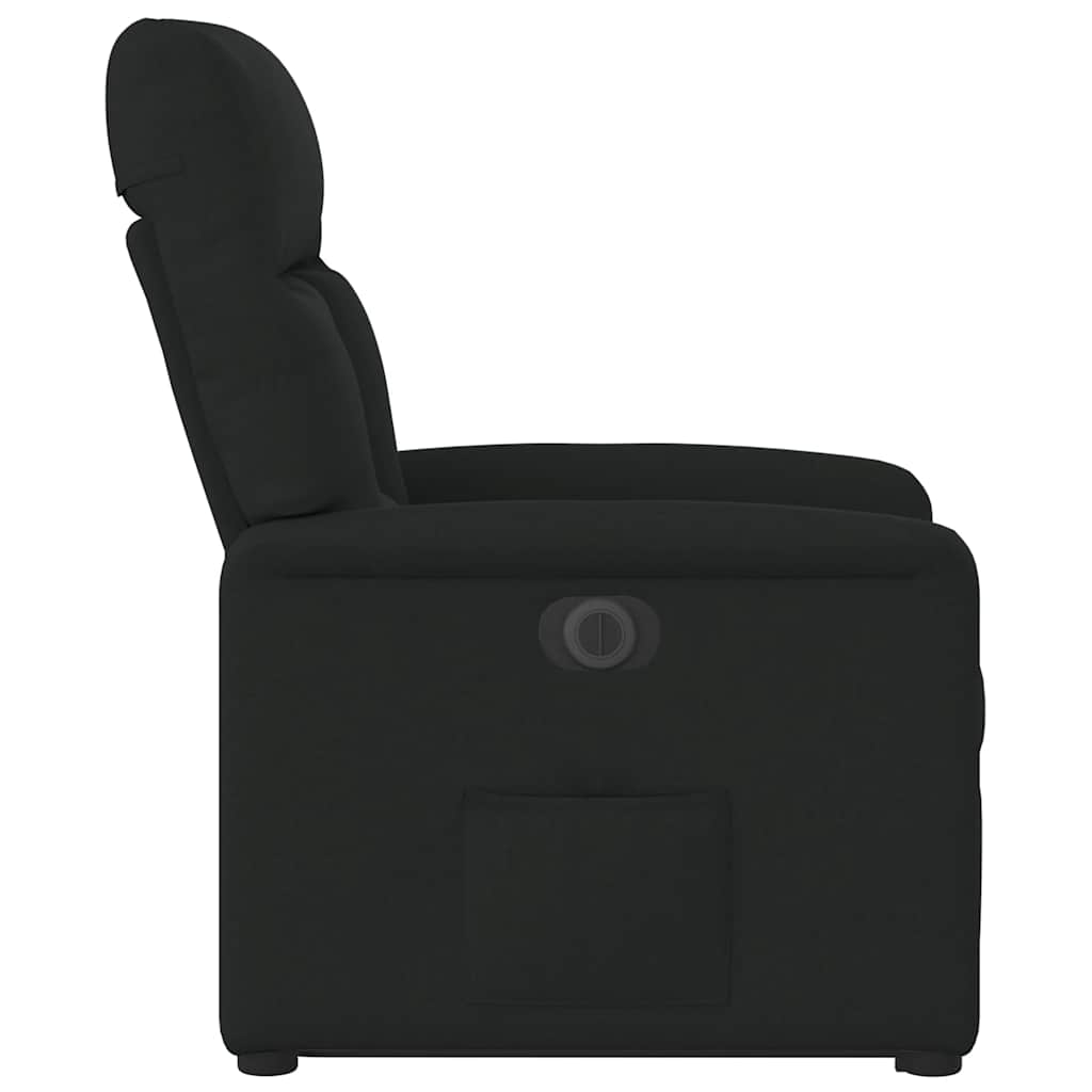 Relaxsessel mit Aufstehhilfe Elektrisch Schwarz Stoff