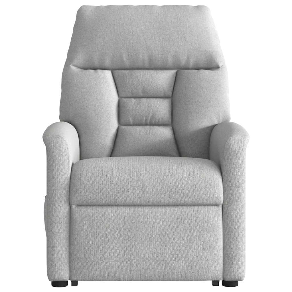 Massagesessel mit Aufstehhilfe Elektrisch Wolkengrau Stoff