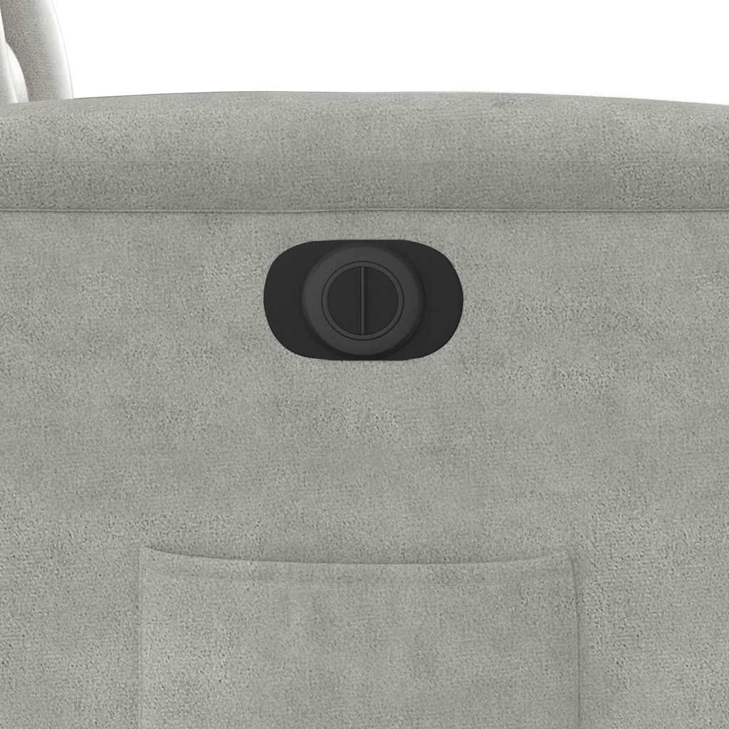 Relaxsessel Elektrisch Hellgrau Mikrofasergewebe
