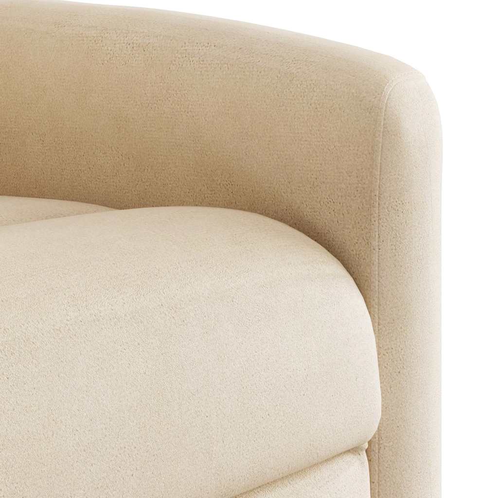 Massagesessel Elektrisch Beige Mikrofasergewebe