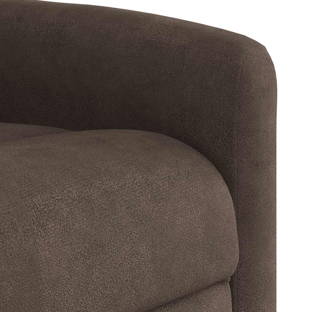 Relaxsessel mit Aufstehhilfe Braun Mikrofasergewebe