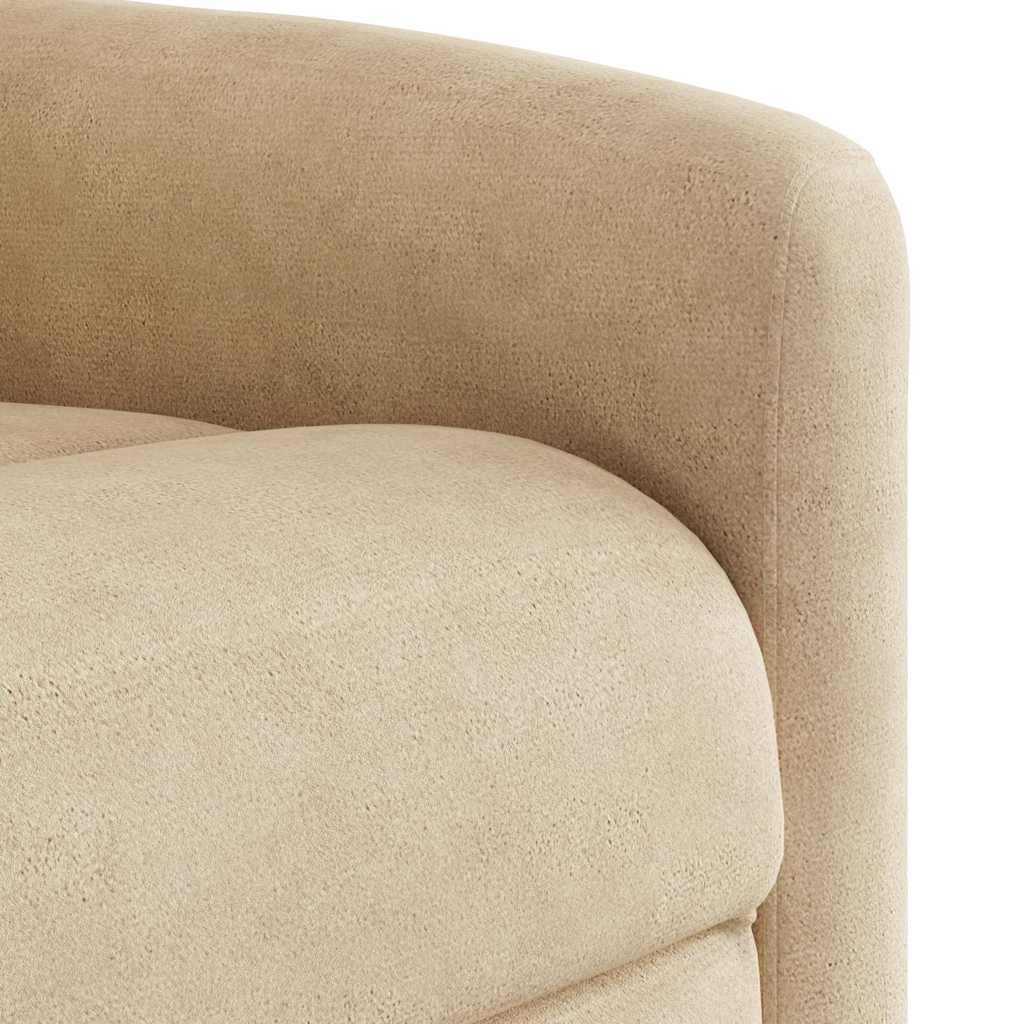 Relaxsessel mit Aufstehhilfe Creme Mikrofasergewebe