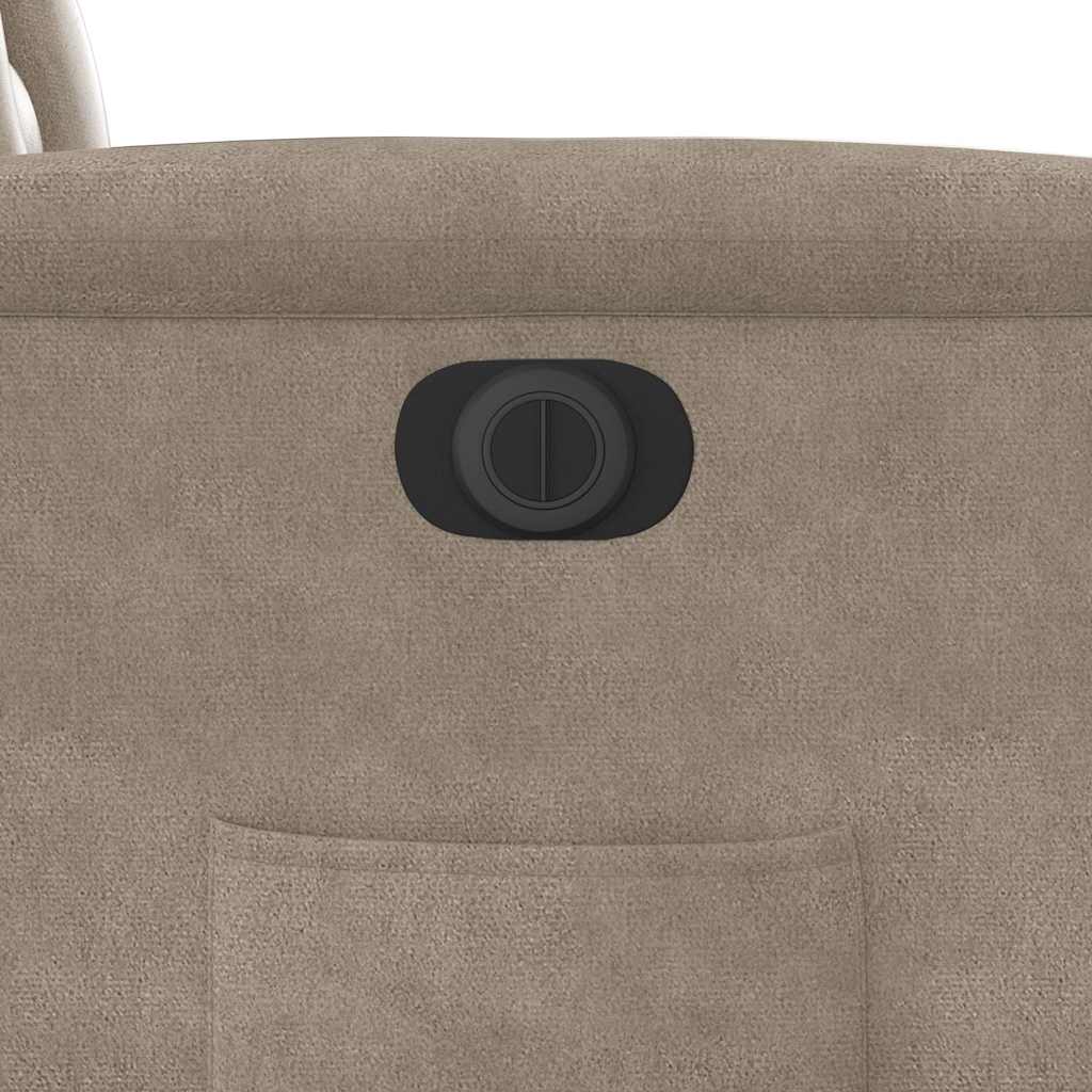 Relaxsessel mit Aufstehhilfe Elektrisch Taupe Mikrofasergewebe