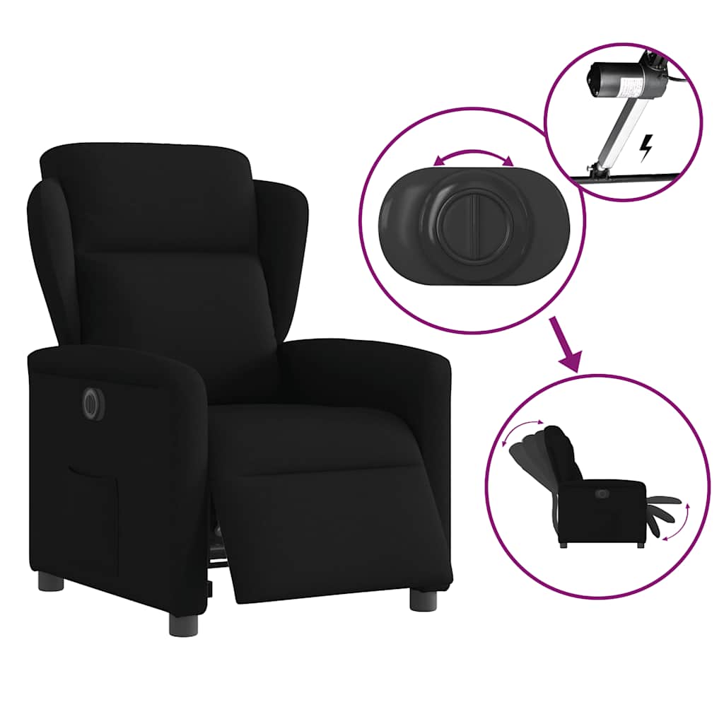 Relaxsessel Elektrisch Schwarz Stoff