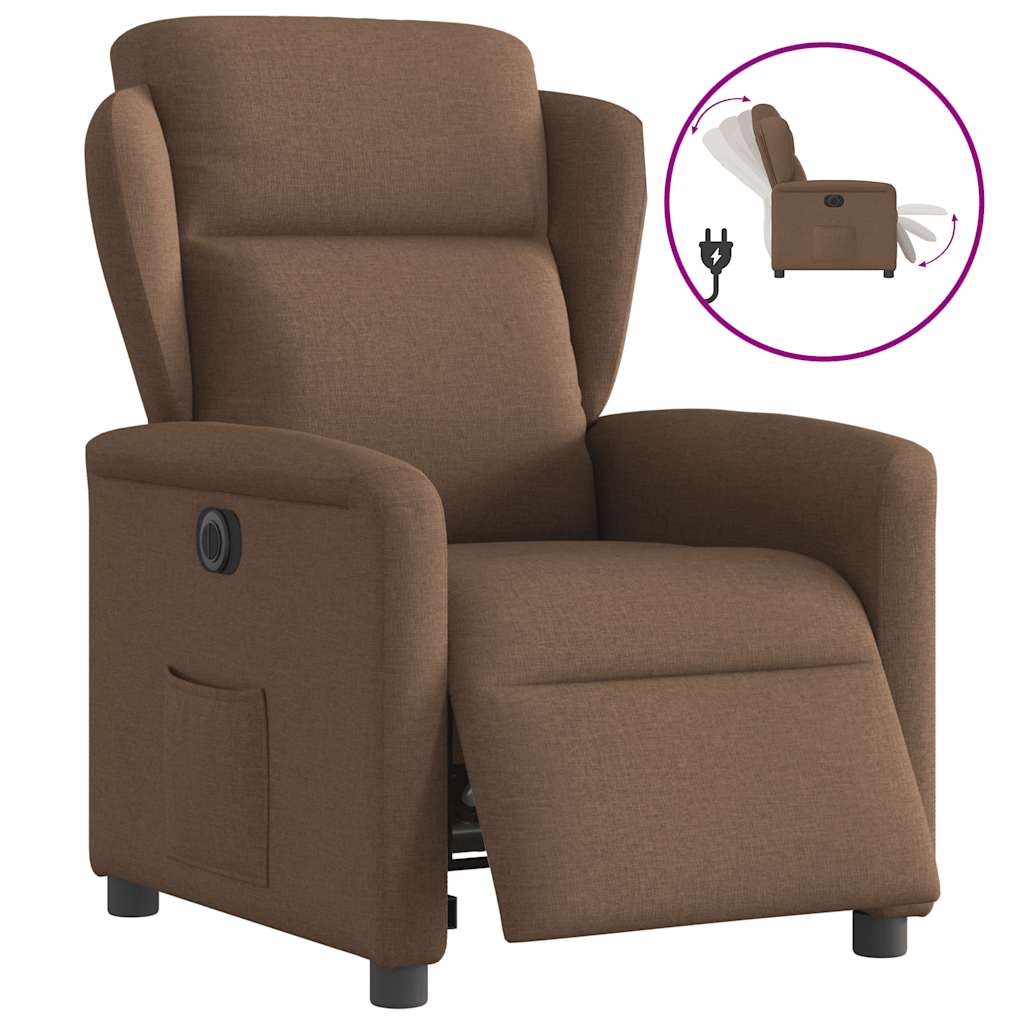 Relaxsessel Elektrisch Braun Stoff