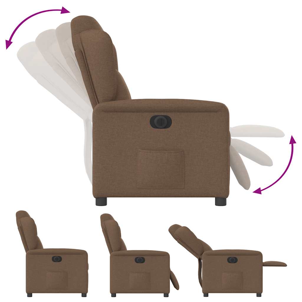 Relaxsessel Elektrisch Braun Stoff
