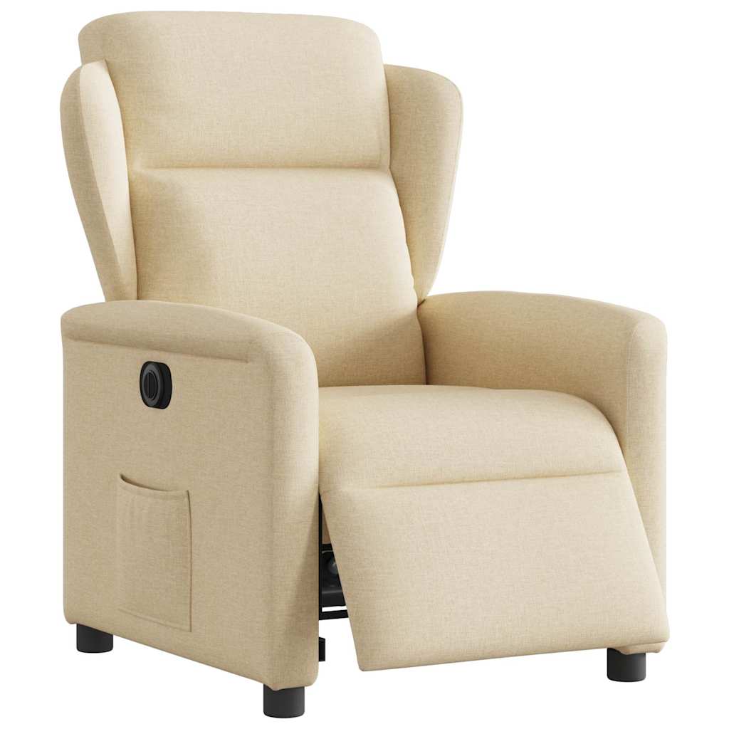 Relaxsessel Elektrisch Creme Stoff