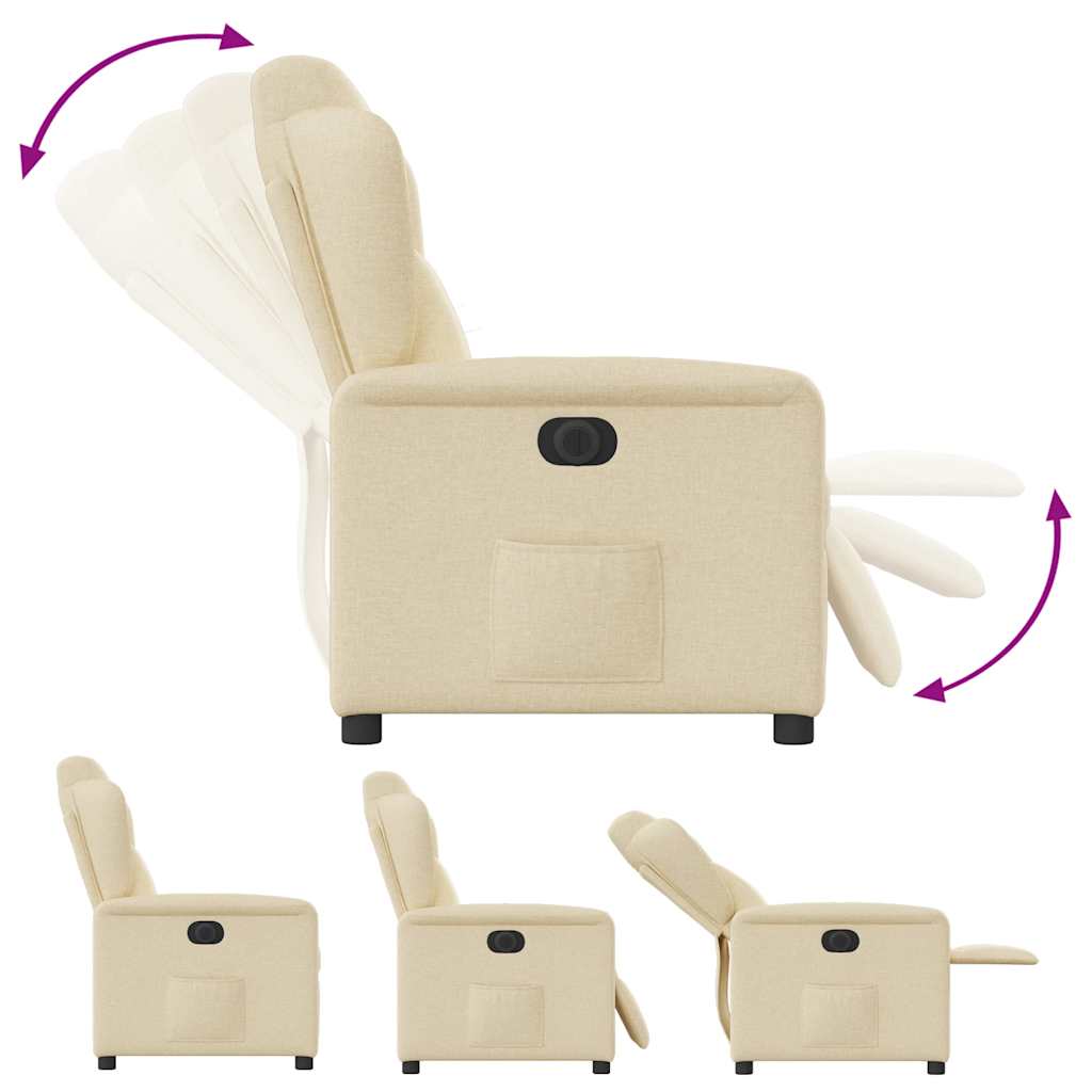 Relaxsessel Elektrisch Creme Stoff