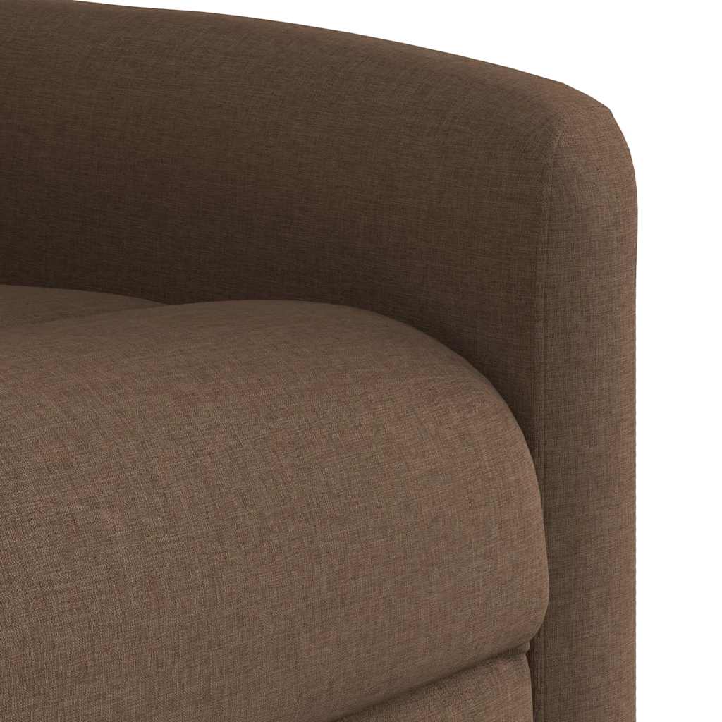 Relaxsessel mit Aufstehhilfe Braun Stoff