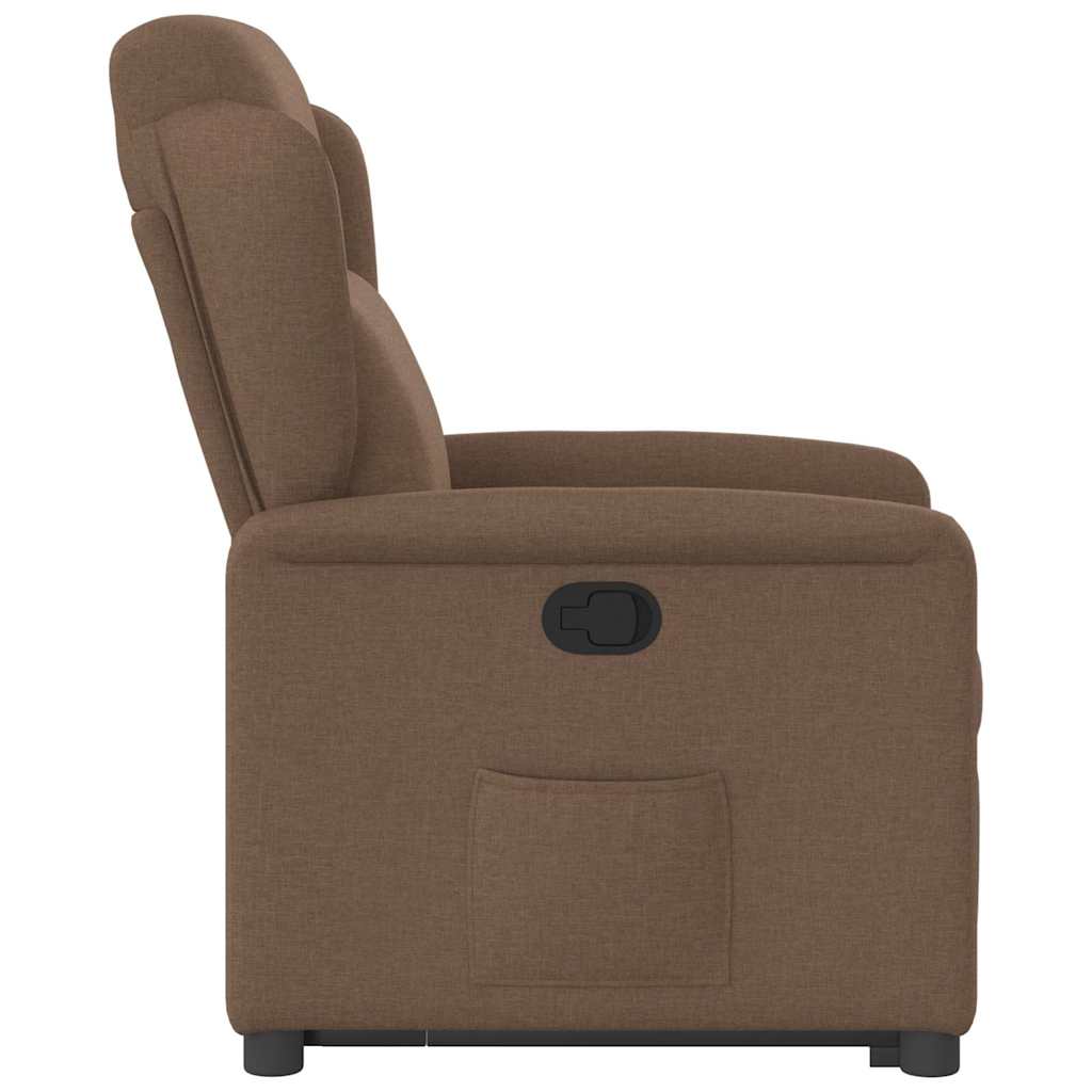 Relaxsessel mit Aufstehhilfe Braun Stoff
