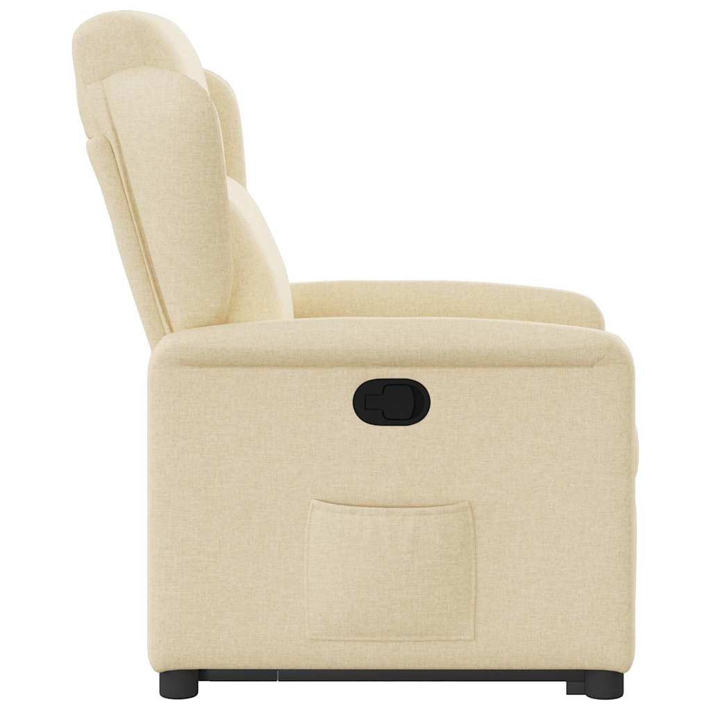 Relaxsessel mit Aufstehhilfe Creme Stoff